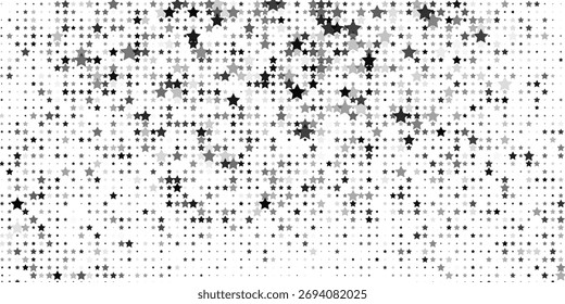 Patrón de estrellas negras sin fisuras de fondo blanco