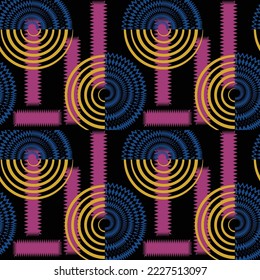 Líneas de velocidad de círculo incontrolables y gruesas y negras. Movimiento de forma geométrica abstracta. Elementos de diseño para impresiones textiles, papel de envoltura