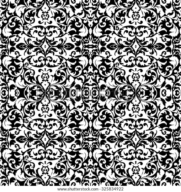 Seamless Black Wallpaper Stock Vector (Royalty Free) 325834922 ...