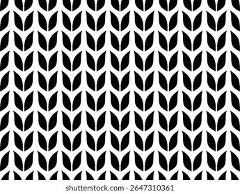 Seamless black wheat silhouette pattern, repeating vertical stalks with leaf like shapes. Ideal for agricultural themes, packaging, textiles, backgrounds,nature design, wallpaper, and cover.
