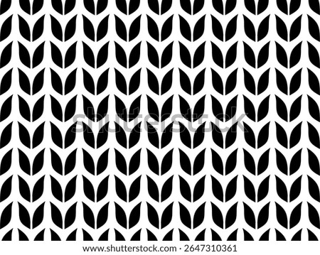 Seamless black wheat silhouette pattern, repeating vertical stalks with leaf like shapes. Ideal for agricultural themes, packaging, textiles, backgrounds,nature design, wallpaper, and cover.