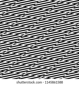 Seamless Black And White 3D Ground Tiles Two-Tone Background Vector Pattern
