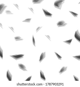 The seamless black and white abstract brush stoke pattern. Vector illustration 