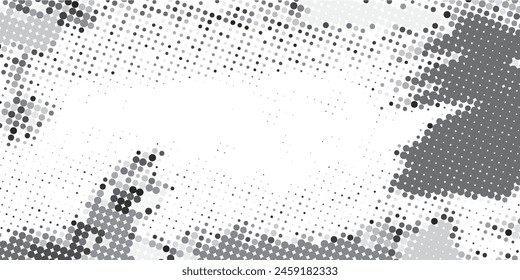 Seamless black and white abstract circle pattern design