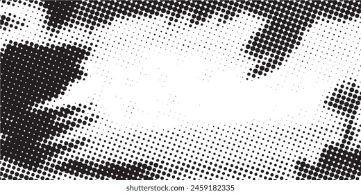 Seamless black and white abstract circle pattern design