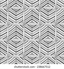 Seamless black and white abstract decorative pattern