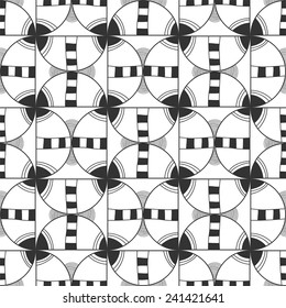 Seamless black and white abstract decorative pattern 