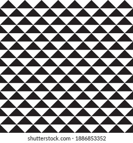 Seamless black and white abstract geometric pattern background, black and white triangles