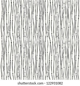 Seamless black and white abstract hand drawn texture. Endless pattern with lines. Template for design and decoration