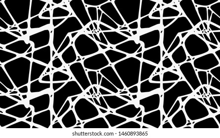 seamless black and white abstract pattern, marble background