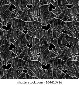 Seamless black and white abstract pattern
