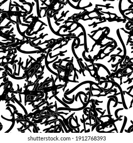 Patrón abstracto de blanco y negro sin inconvenientes. Repetición monocromática de fondo ondulado