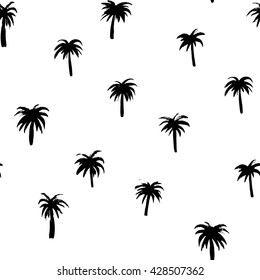 The seamless black and white abstract pattern with anchors. The creative monochrome hand drawn background for your design. Textile, blog decoration, banner, poster, wrapping paper.