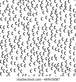 Seamless black and white abstract pattern. Memphis style. Decorative background