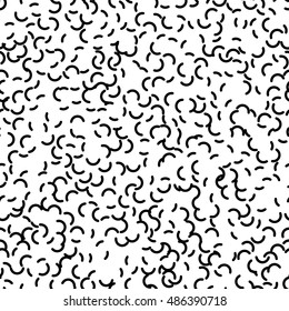 Seamless black and white abstract pattern. Memphis style. Decorative