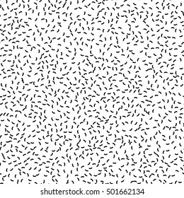 Seamless black, white abstract pattern. Memphis style. Decorative background