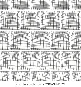 Seamless black and white abstract texture of repeating patterns