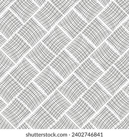 Seamless black and white abstract texture of repeating patterns