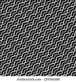 Seamless black and white abstract texture. Endless pattern with lines. Template for design and decoration