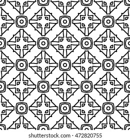 Seamless black and white abstract texture. Vector illustration. Pattern for hand-made ceramics, craft furniture, auto, upholstery, packaging of cosmetics, bedding, scarf, interior design of restaurant