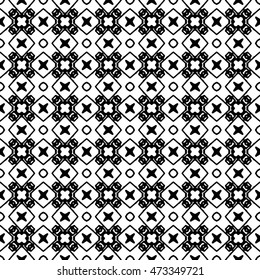 Seamless black and white abstract texture. Endless pattern with lines. Monochrome template for prints, textiles, wrapping, wallpaper, website, blog etc. Vector illustration. 