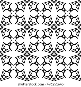 Seamless black and white abstract texture. Endless pattern with lines for prints, textiles, wrapping, wallpaper, website, blog etc. Vector illustration. 