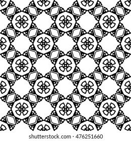 Seamless black and white abstract texture. Endless pattern with lines for prints, textiles, wrapping, wallpaper, website, blog etc. Vector illustration. 