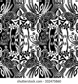 seamless  black and white abstract Wallpaper