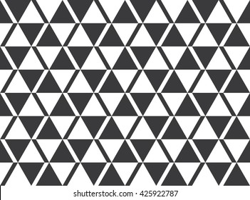 Seamless black and white african ethnic triangular geo pattern vector