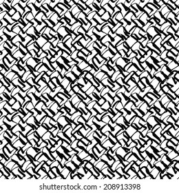 Seamless black and white artistic expression vector pattern