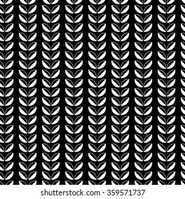 Seamless black and white background with abstract geometric shapes