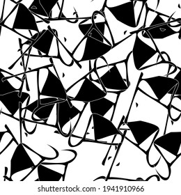 Seamless black and white background. Grunge texture monochrome
