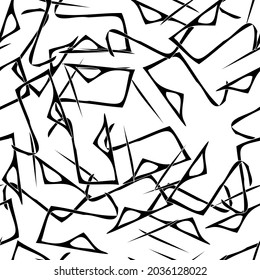 Seamless black and white background. Grunge texture monochrome