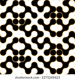 The seamless black and white background image of metaball shapes 