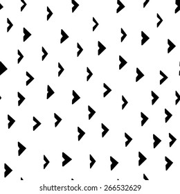 Seamless black and white background with modern hipster triangles