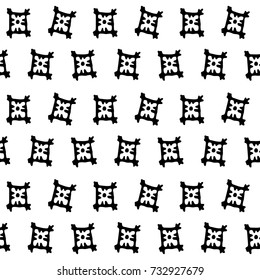 seamless black and white background pattern fashion textile wallpaper with abstract ethnic elements like boho or african style.