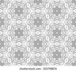 Seamless black and white background, texture, vector