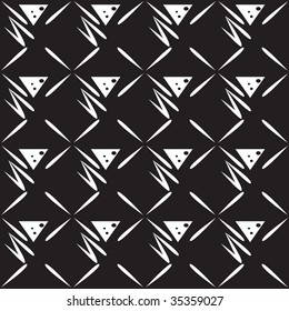 Seamless black and white background. Vector illustration