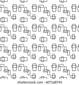 Seamless black and white background for your designs. Modern vector ornament. Geometric abstract pattern