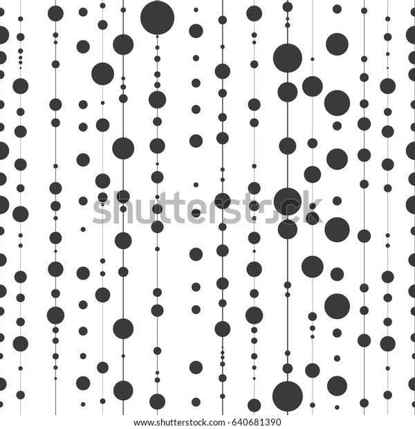 Seamless Black White Beads On Strings Stock Vector (Royalty Free ...