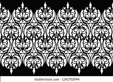Seamless black and white border