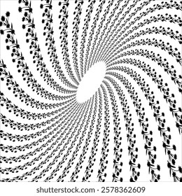 Seamless black and white branches leaves Vector Image