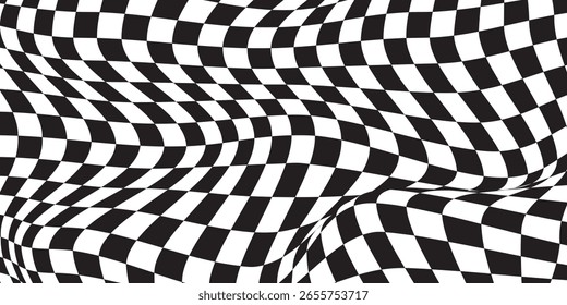 Seamless Black and White Checkerboard Pattern – Classic Retro Square Grid Background