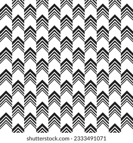Vector de patrones de flecha de cheurón blanco y negro sin fisuras