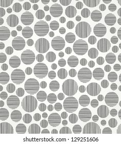 Seamless black and white circle pattern. Endless linear decorative pattern. Template for design