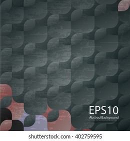 Seamless of black and white circles with drop shadows. Vector illustration