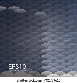 Seamless of black and white circles with drop shadows. Vector illustration