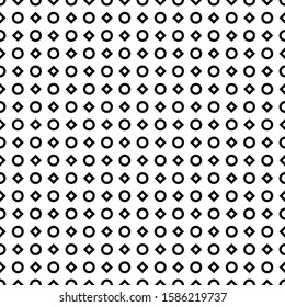 seamless black and white circular dot pattern. polka dots. 