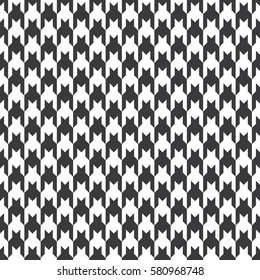 Seamless black and white classic textile straight houndstooth pattern vector
