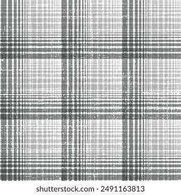 Seamless black and white colors grunge style shabby check texture background pattern. Woven linen checked closeup weave effect texture background patterns.